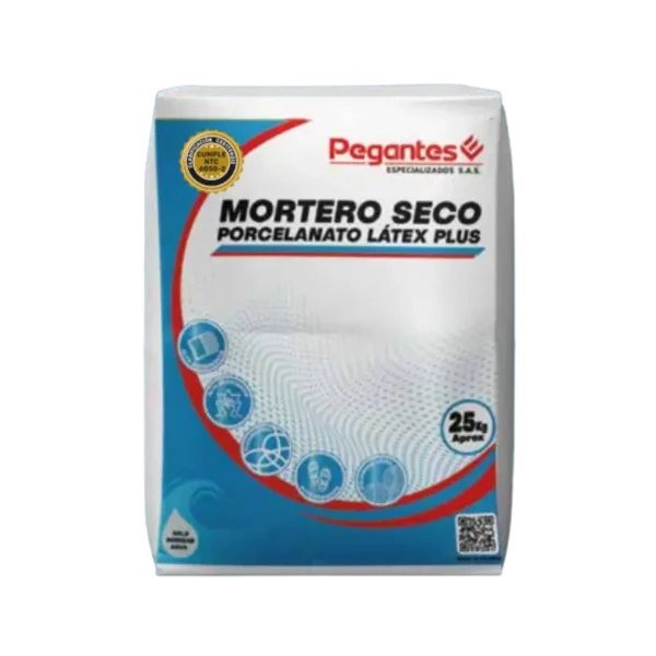 MORTERO SECO PORCELANATO LÁTEX PLUS